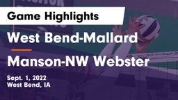 West Bend-Mallard  vs Manson-NW Webster  Game Highlights - Sept. 1, 2022