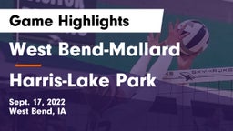 West Bend-Mallard  vs Harris-Lake Park  Game Highlights - Sept. 17, 2022