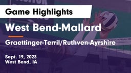 West Bend-Mallard  vs Graettinger-Terril/Ruthven-Ayrshire  Game Highlights - Sept. 19, 2023