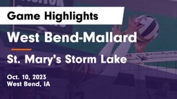 West Bend-Mallard  vs St. Mary's Storm Lake Game Highlights - Oct. 10, 2023