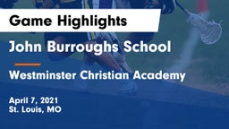 John Burroughs School vs Westminster Christian Academy Game Highlights - April 7, 2021