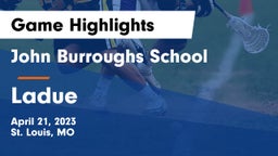 John Burroughs School vs Ladue Game Highlights - April 21, 2023