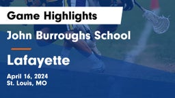 John Burroughs School vs Lafayette  Game Highlights - April 16, 2024