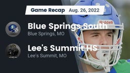 Recap: Blue Springs South  vs. Lee's Summit HS 2022