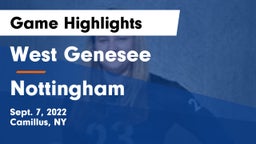 West Genesee  vs Nottingham  Game Highlights - Sept. 7, 2022