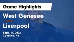 West Genesee  vs Liverpool  Game Highlights - Sept. 14, 2022