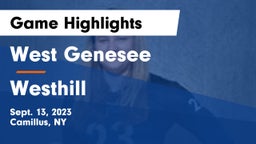 West Genesee  vs Westhill  Game Highlights - Sept. 13, 2023