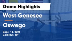 West Genesee  vs Oswego  Game Highlights - Sept. 14, 2023