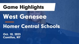 West Genesee  vs Homer Central Schools Game Highlights - Oct. 10, 2023