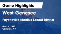 West Genesee  vs Fayetteville-Manlius School District  Game Highlights - Nov. 4, 2023