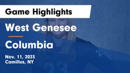 West Genesee  vs Columbia  Game Highlights - Nov. 11, 2023