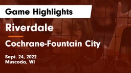 Riverdale  vs Cochrane-Fountain City  Game Highlights - Sept. 24, 2022