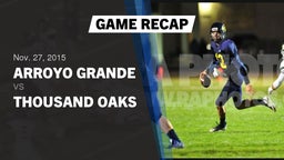 Recap: Arroyo Grande  vs. Thousand Oaks  2015