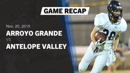 Recap: Arroyo Grande  vs. Antelope Valley  2015