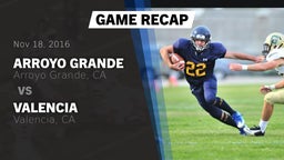 Recap: Arroyo Grande  vs. Valencia  2016