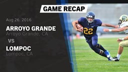 Recap: Arroyo Grande  vs. Lompoc  2016