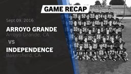 Recap: Arroyo Grande  vs. Independence  2016
