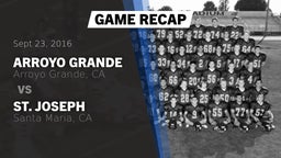 Recap: Arroyo Grande  vs. St. Joseph  2016