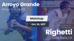 Matchup: Arroyo Grande vs. Righetti  2017