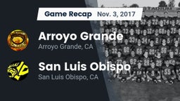 Recap: Arroyo Grande  vs. San Luis Obispo  2017