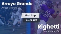 Matchup: Arroyo Grande vs. Righetti  2018