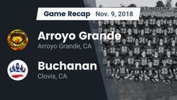 Recap: Arroyo Grande  vs. Buchanan  2018