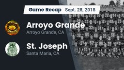 Recap: Arroyo Grande  vs. St. Joseph  2018