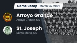 Recap: Arroyo Grande  vs. St. Joseph  2021