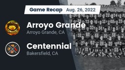 Recap: Arroyo Grande  vs. Centennial  2022