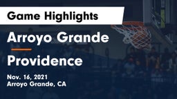 Arroyo Grande  vs Providence  Game Highlights - Nov. 16, 2021