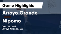 Arroyo Grande  vs Nipomo  Game Highlights - Jan. 30, 2023