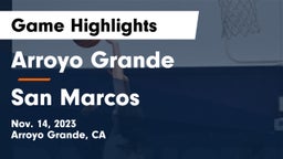 Arroyo Grande  vs San Marcos  Game Highlights - Nov. 14, 2023