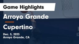 Arroyo Grande  vs Cupertino Game Highlights - Dec. 5, 2023