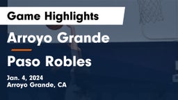 Arroyo Grande  vs Paso Robles  Game Highlights - Jan. 4, 2024