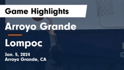 Arroyo Grande  vs Lompoc  Game Highlights - Jan. 5, 2024