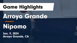 Arroyo Grande  vs Nipomo  Game Highlights - Jan. 9, 2024