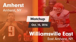 Matchup: Amherst Tigers vs. Williamsville East  2016