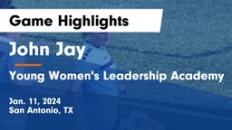 John Jay  vs Young Women's Leadership Academy Game Highlights - Jan. 11, 2024