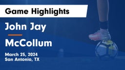 John Jay  vs McCollum  Game Highlights - March 25, 2024