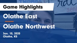 Olathe East  vs Olathe Northwest  Game Highlights - Jan. 10, 2020