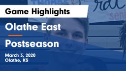 Olathe East  vs Postseason Game Highlights - March 3, 2020
