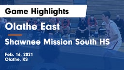Olathe East  vs Shawnee Mission South HS Game Highlights - Feb. 16, 2021