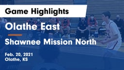 Olathe East  vs Shawnee Mission North  Game Highlights - Feb. 20, 2021