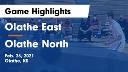 Olathe East  vs Olathe North  Game Highlights - Feb. 26, 2021