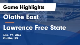Olathe East  vs Lawrence Free State  Game Highlights - Jan. 19, 2023