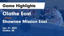Olathe East  vs Shawnee Mission East  Game Highlights - Jan. 21, 2023