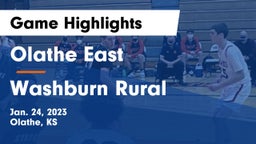 Olathe East  vs Washburn Rural  Game Highlights - Jan. 24, 2023