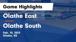 Olathe East  vs Olathe South  Game Highlights - Feb. 10, 2023