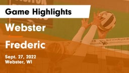 Webster  vs Frederic  Game Highlights - Sept. 27, 2022