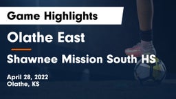 Olathe East  vs Shawnee Mission South HS Game Highlights - April 28, 2022